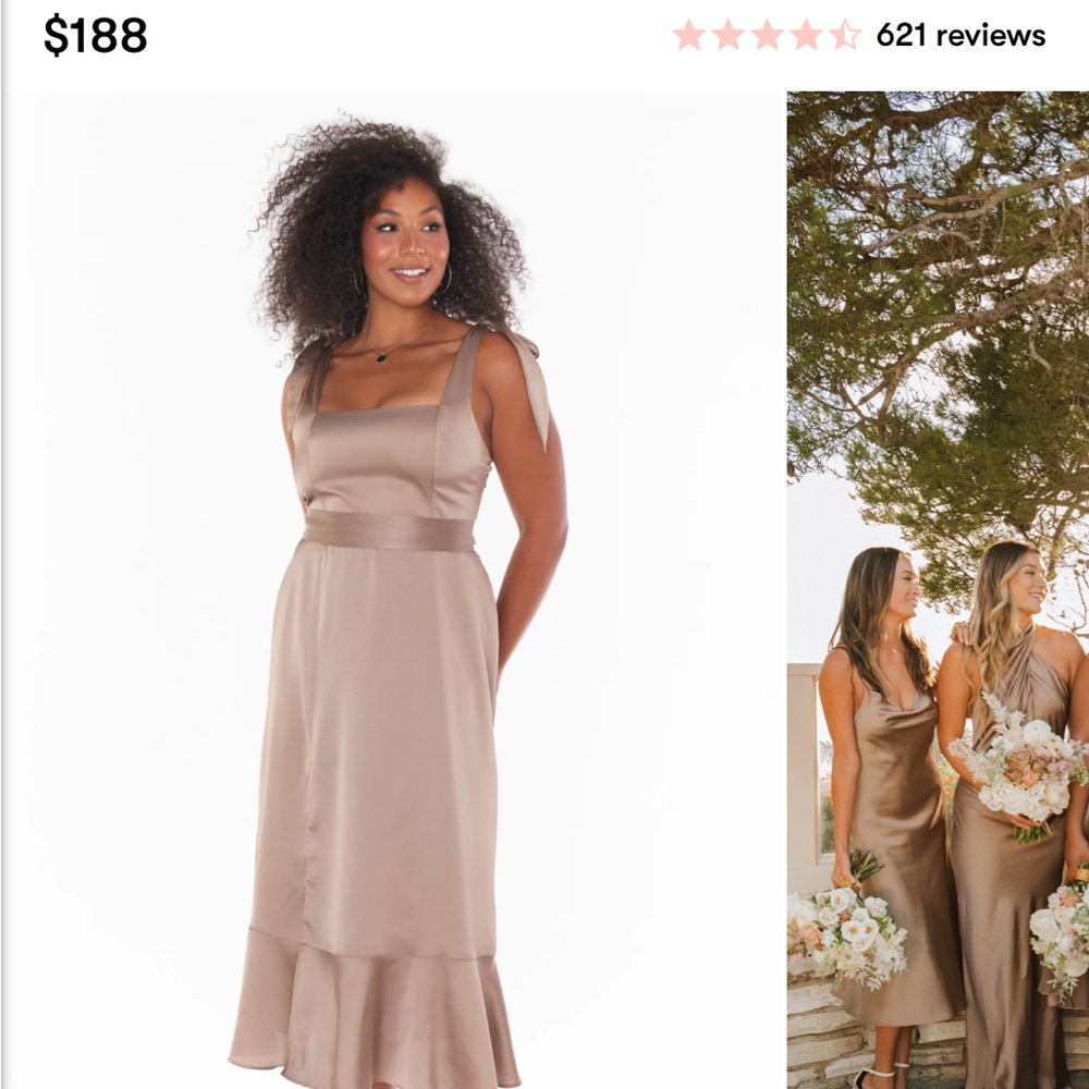 Practically new champagne bridesmaids dress